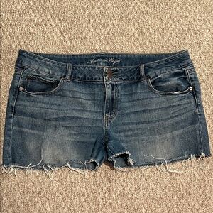 American Eagle cutoff denim shorts, size 18 GUC! Y2K
